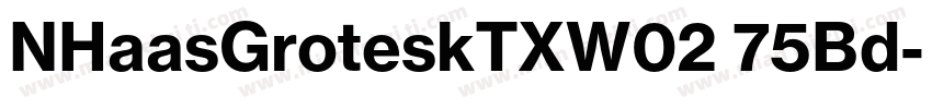 NHaasGroteskTXW02 75Bd字体转换